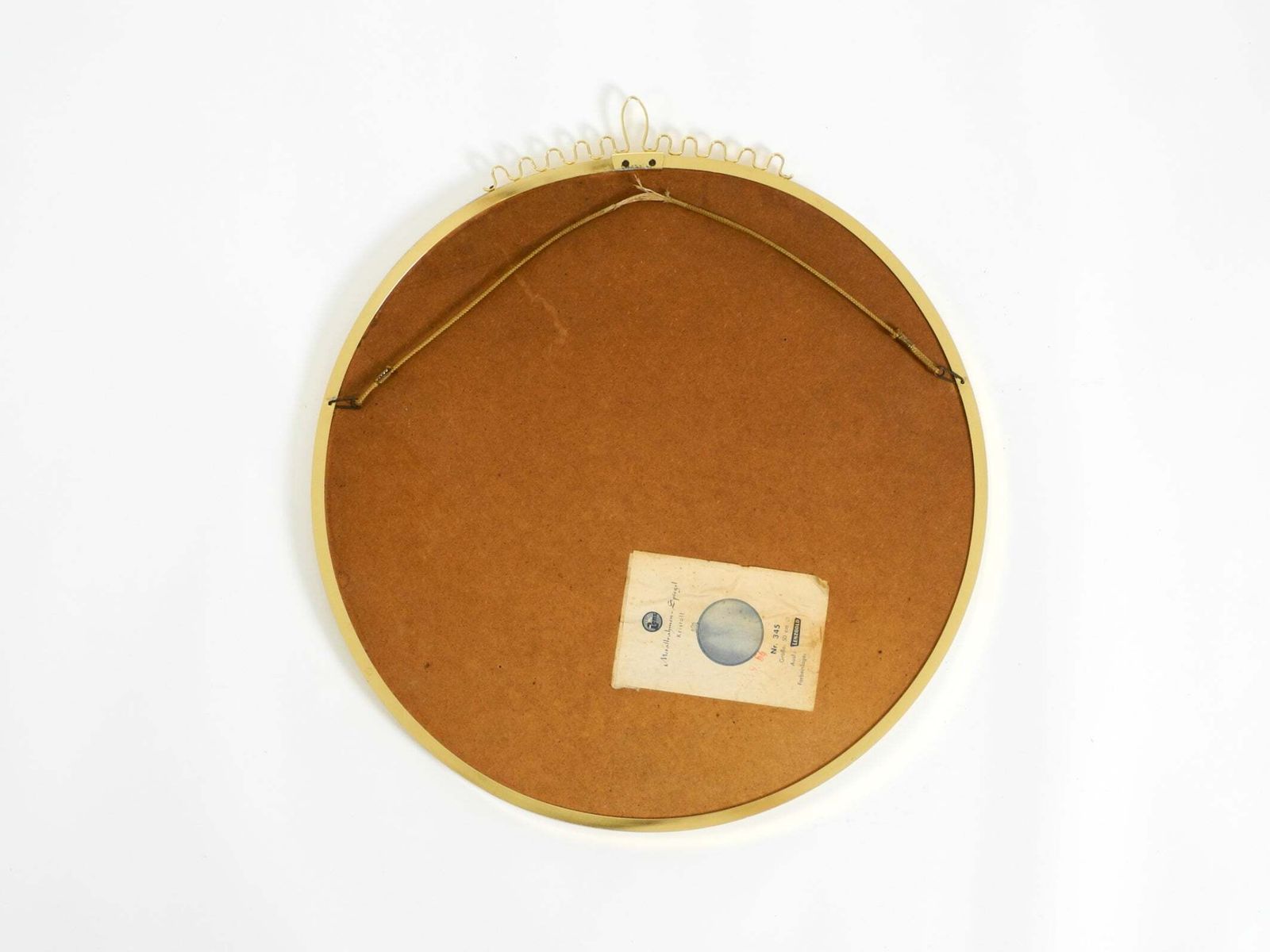 Beautiful, Heavy, Round Mid Century Modern Brass Wall Mirror. Manufacturer: Lenz photo buy
