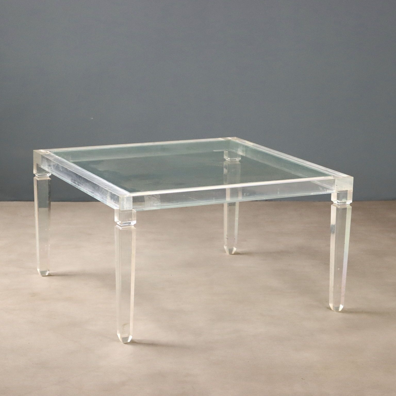 Vintage Salontafel Kunststof Glas Design Italië jaren 1990
