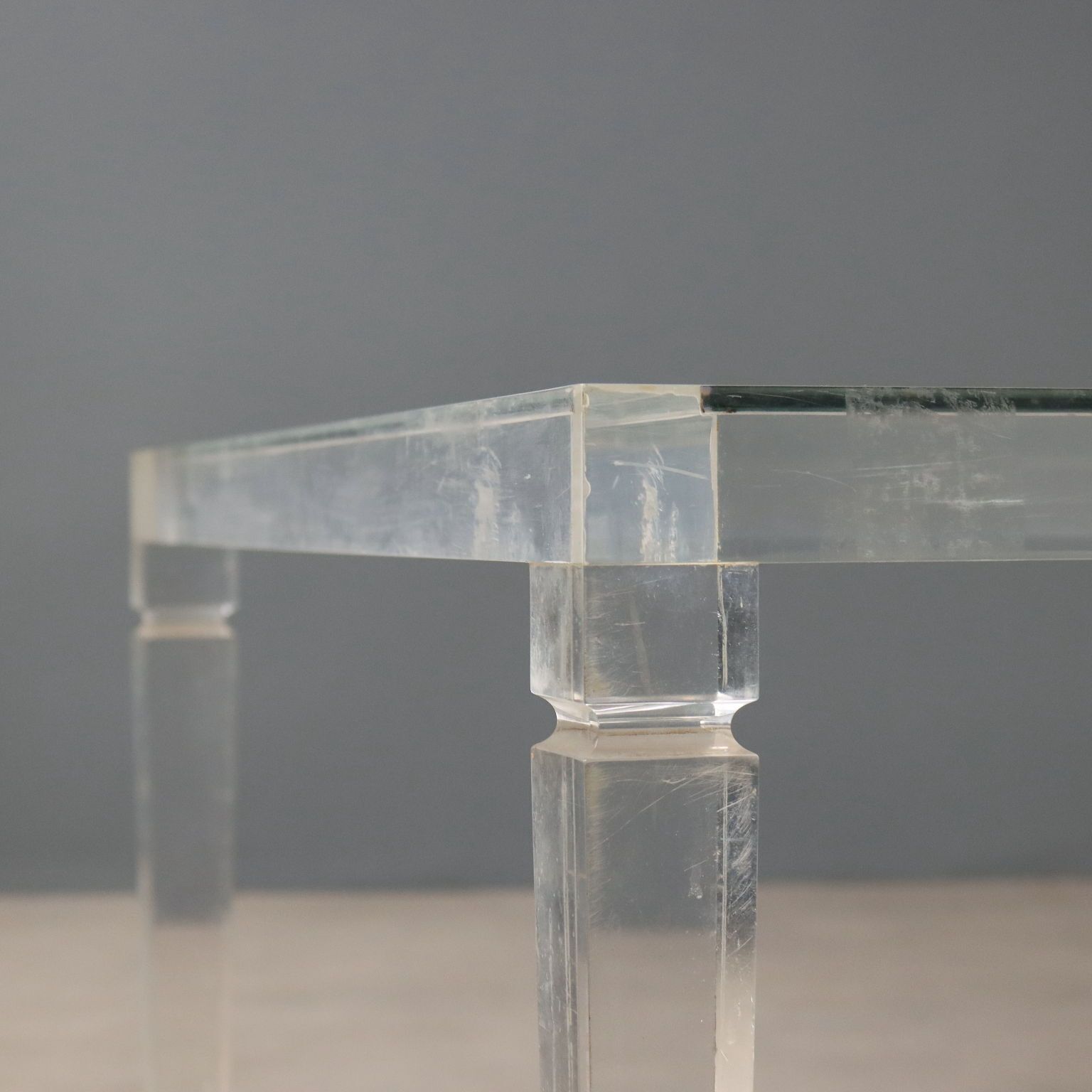 Vintage Salontafel Kunststof Glas Design Italië jaren 1990 photo Meubels