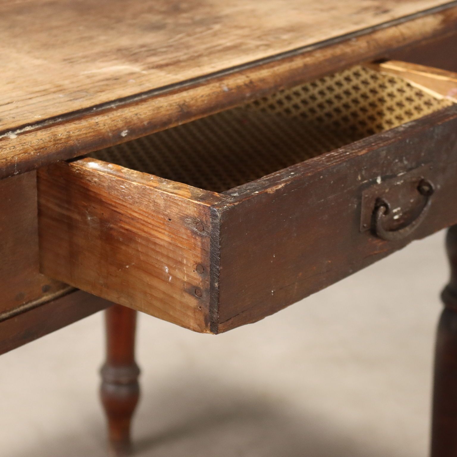 Antique Writing Desk Walnut Shaped Feet Italy Late XIX Century photo Furniture