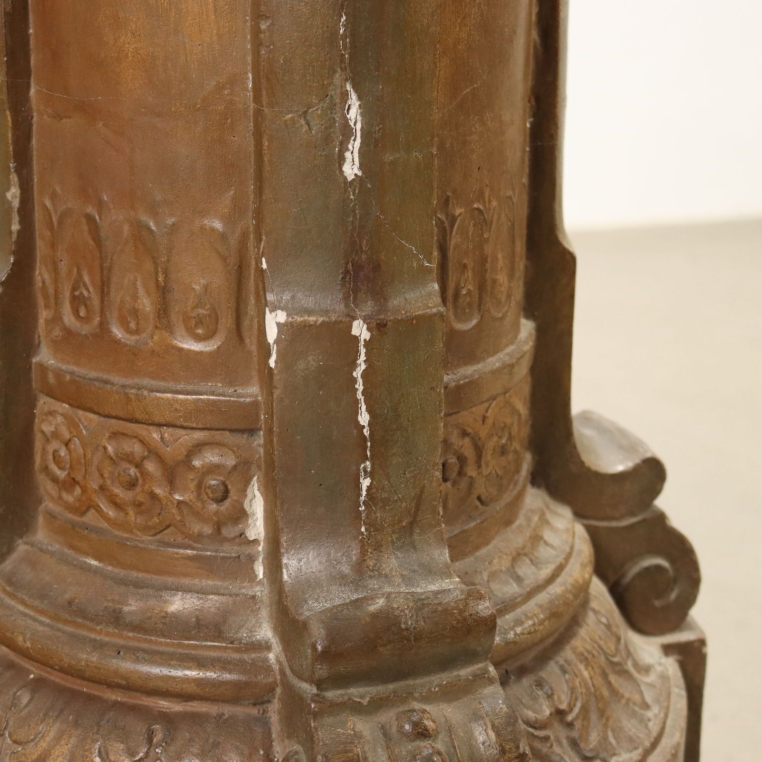 Antique Column Classic Style Terracotta Italy XIX Century photo vinterior