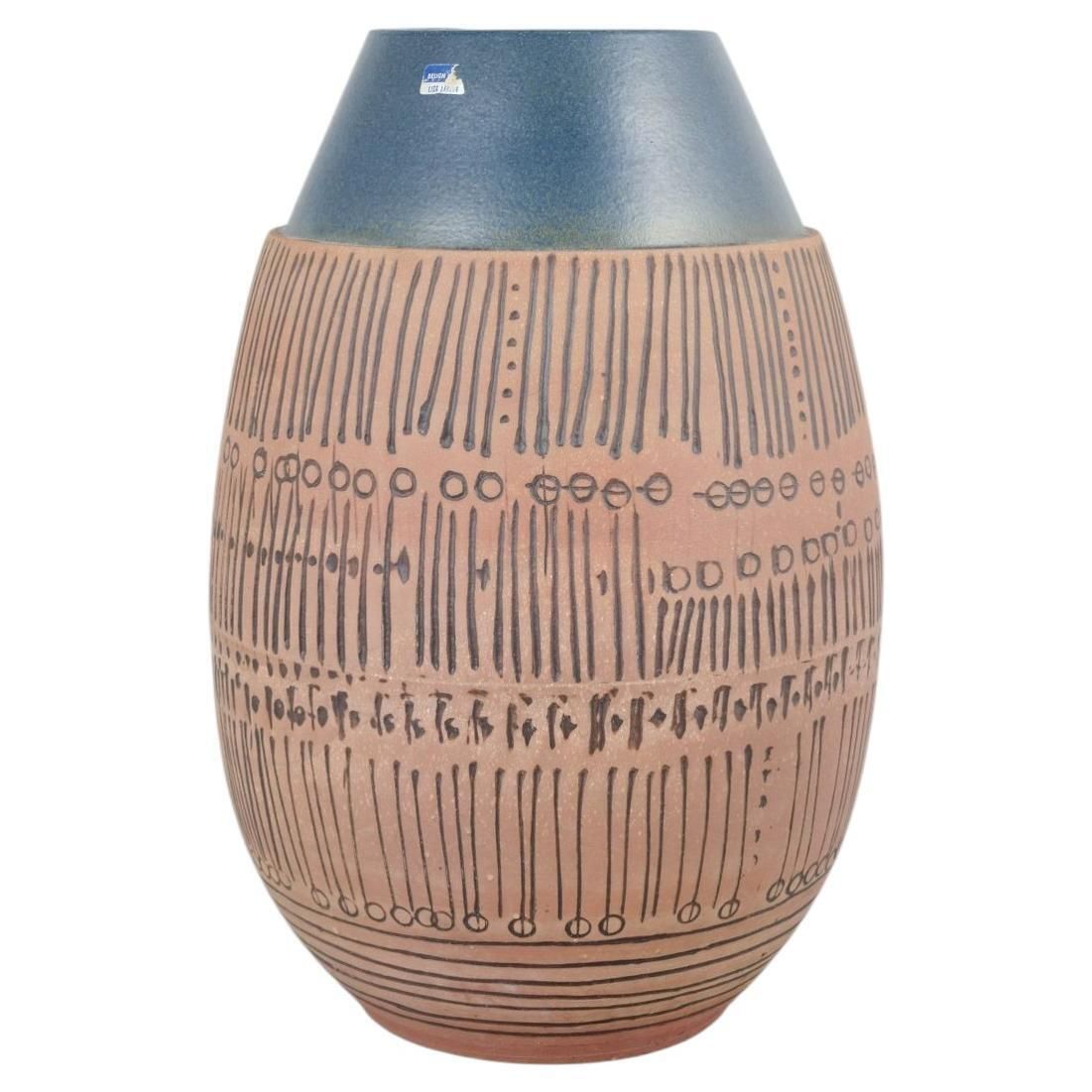 Grand vase de sol « Granada » en grès pour Gustavsberg, par Lisa Larson, années 1960-1970