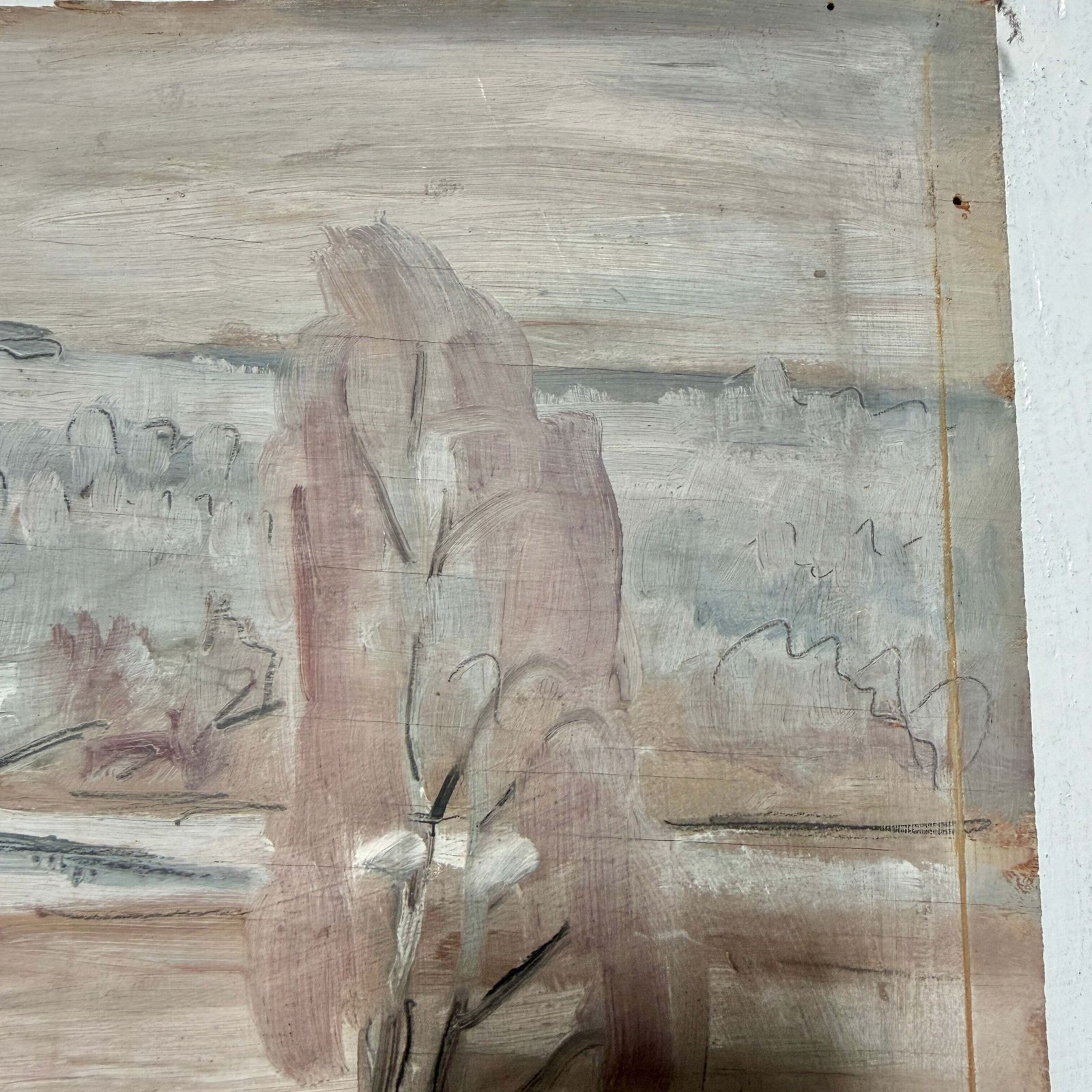 photo furniture The Secret Romance. Landscape With Portrait. 1933. Double Sided Oil Painting By Gösta Wesström