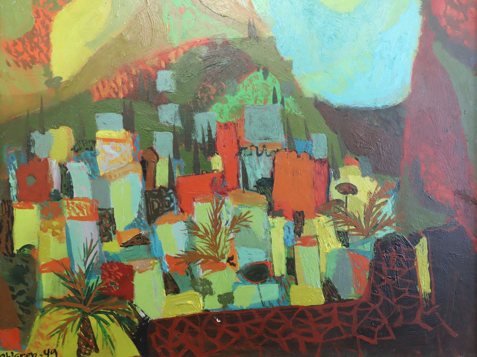 photo furniture Sun Over The Hills Oil Painting