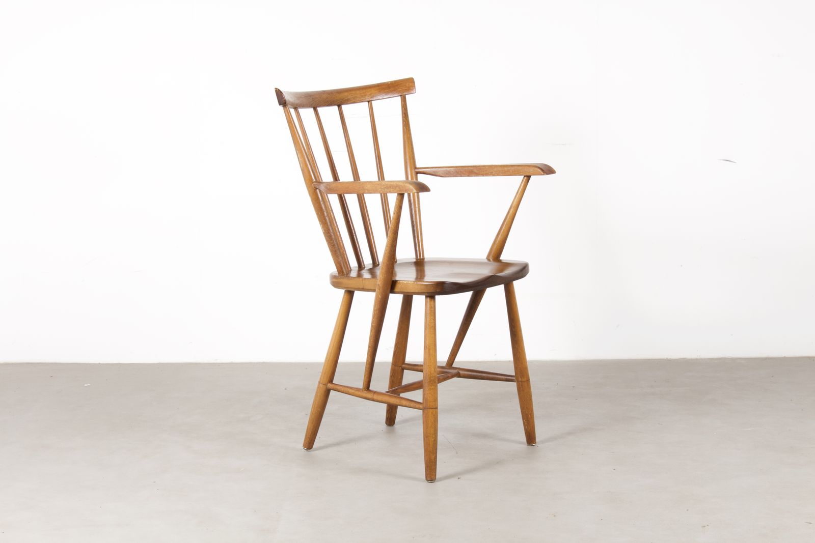 Vintage Mid-Century Teak Spijlenrug Stoel van Pastoe, Nederland, ca. jaren 1960