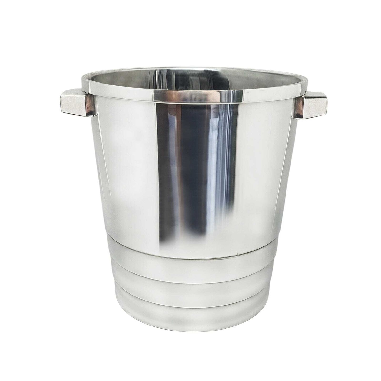Seau à champagne Art déco en métal argenté, par Luc Lanel pour Christofle, collection Gallia, France, 1930