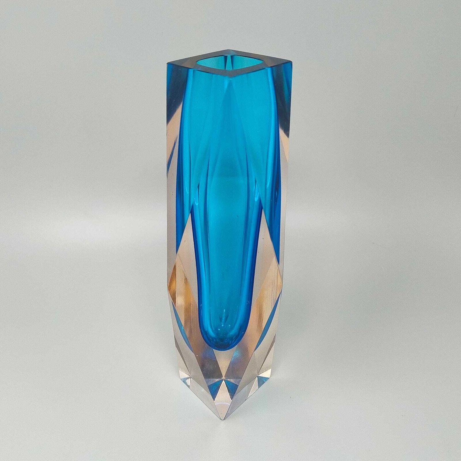Vase en verre de Murano Flavio Poli pour Seguso, années 1960, grand modèle - Mid Century, pièce de collection italienne photo furniture
