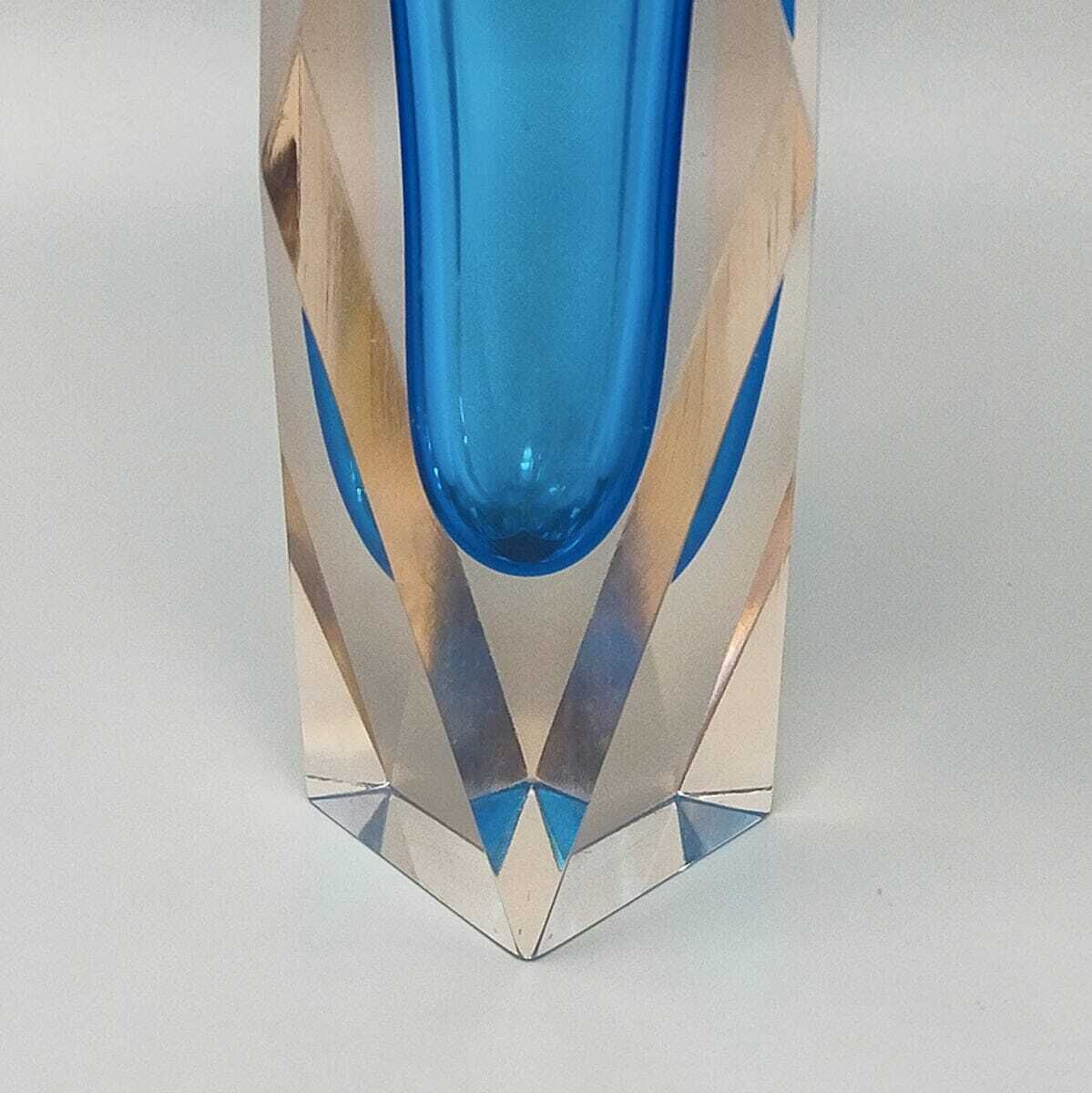 Vase en verre de Murano Flavio Poli pour Seguso, années 1960, grand modèle - Mid Century, pièce de collection italienne photo Décoration