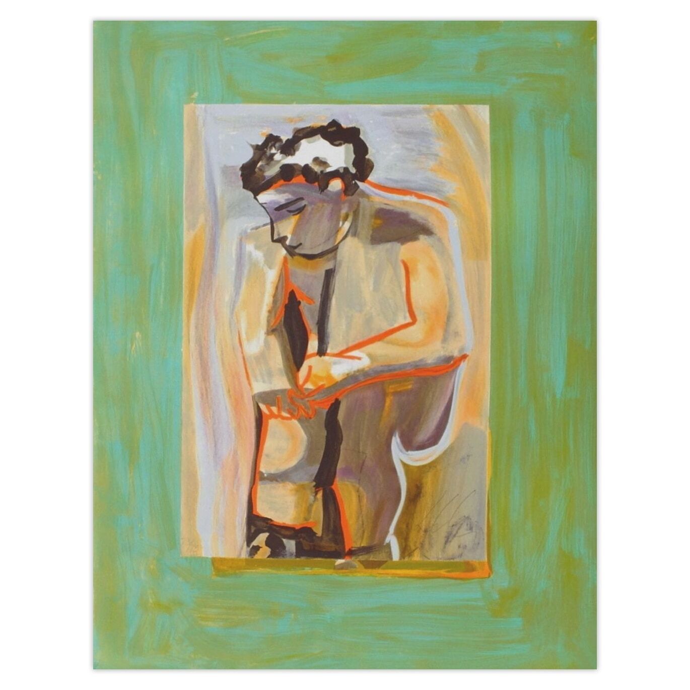 Lithographie signée Sandro Chia, Mémoire de la Liberté, 1991