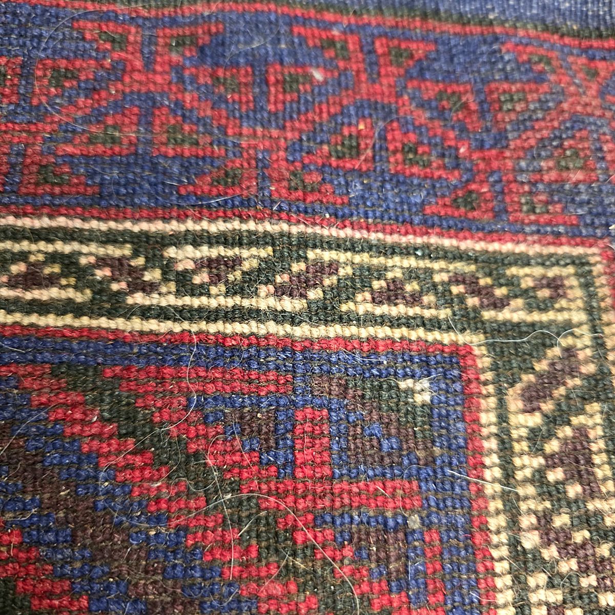 Tapis Baluch afghan vintage en laine noué main, années 1970 photo 125.0