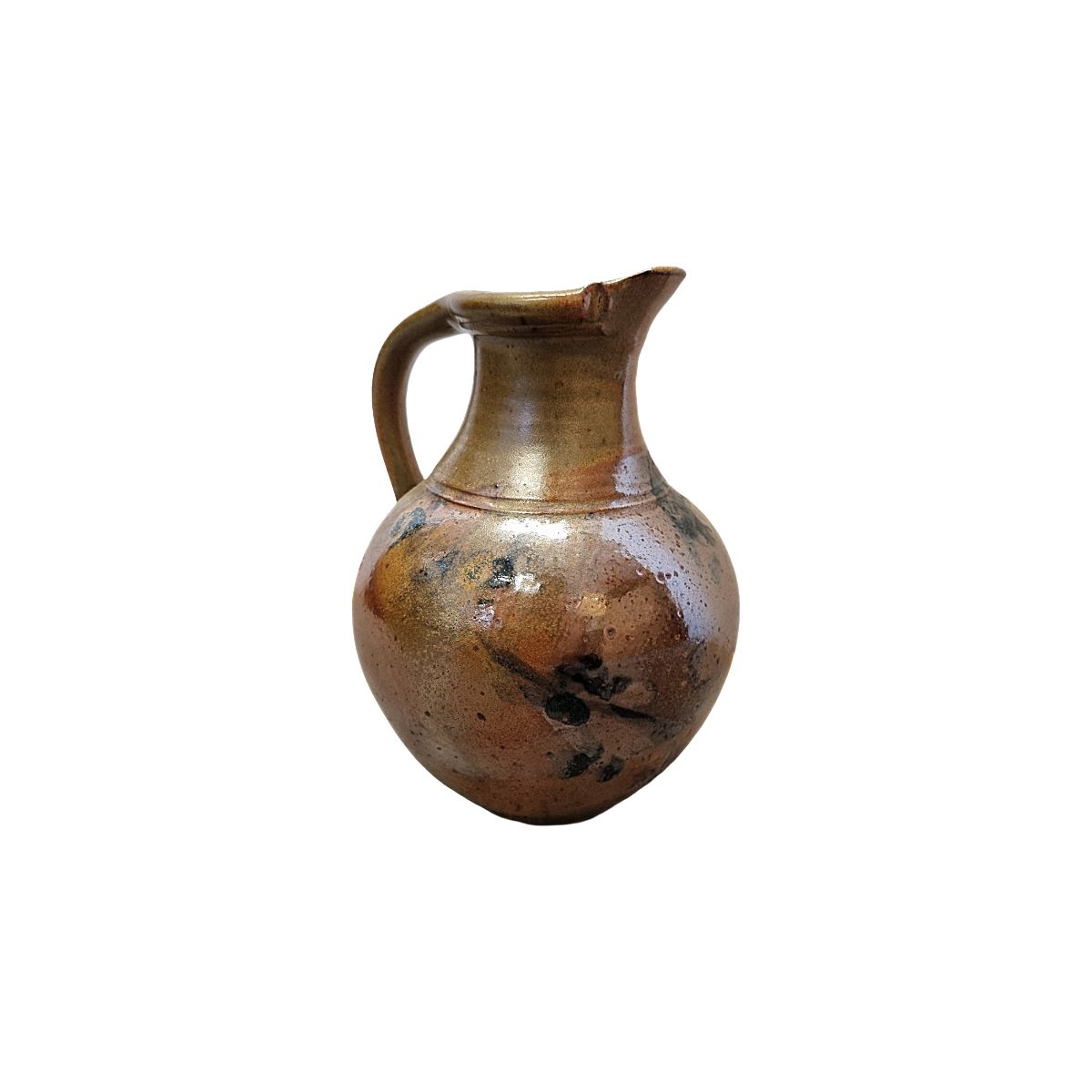 Vintage Handmade Brown Ceramic Jug, 1960/70s photo for sale