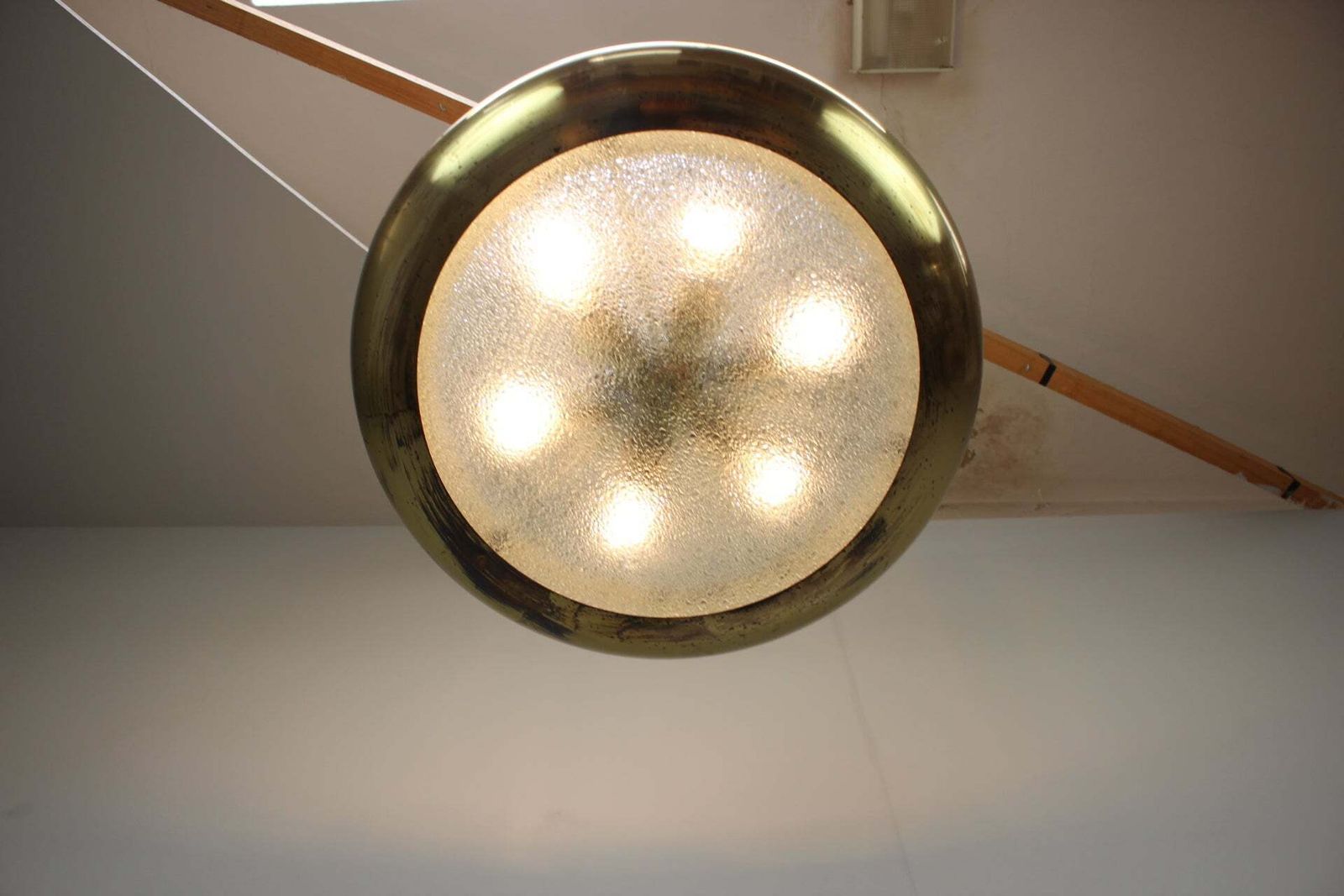 897.0 Lampe suspendue Ufo Josef Hůrka pour Napako, Tchécoslovaquie, années 1930 photo