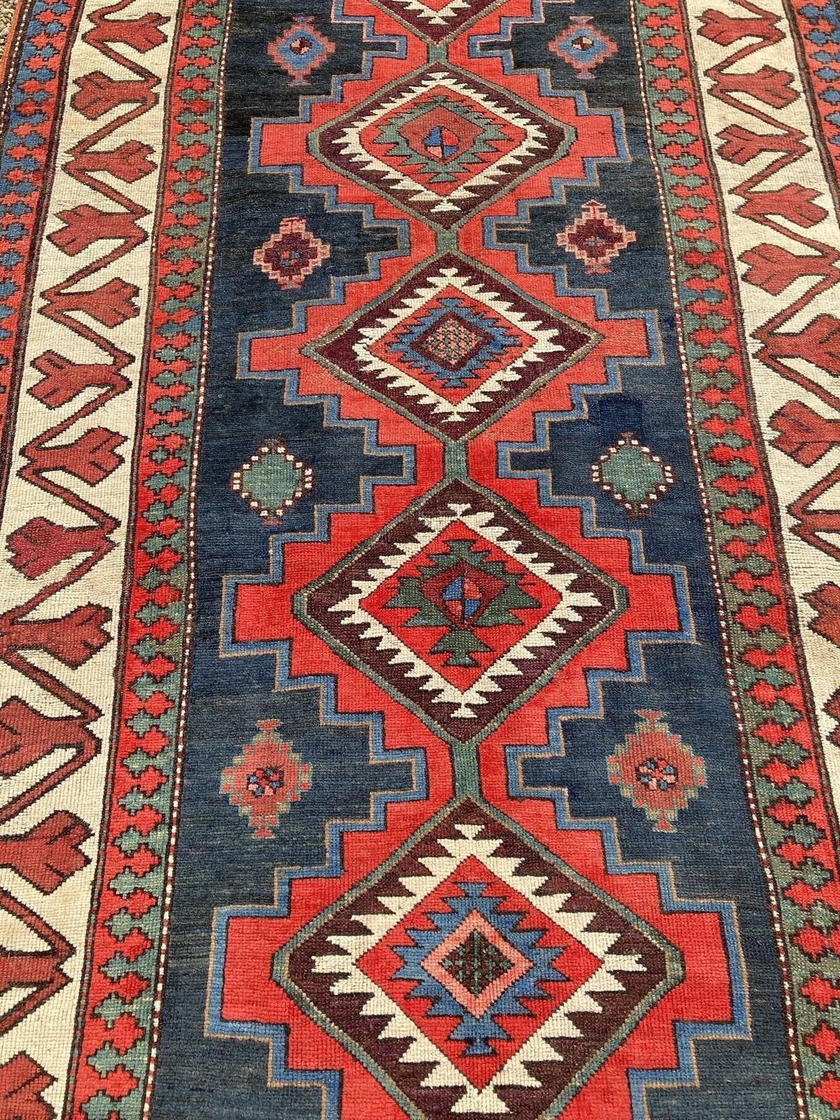 Antiek Kaukasisch Kazak tapijt 2,34 m x 1,18 m photo buy