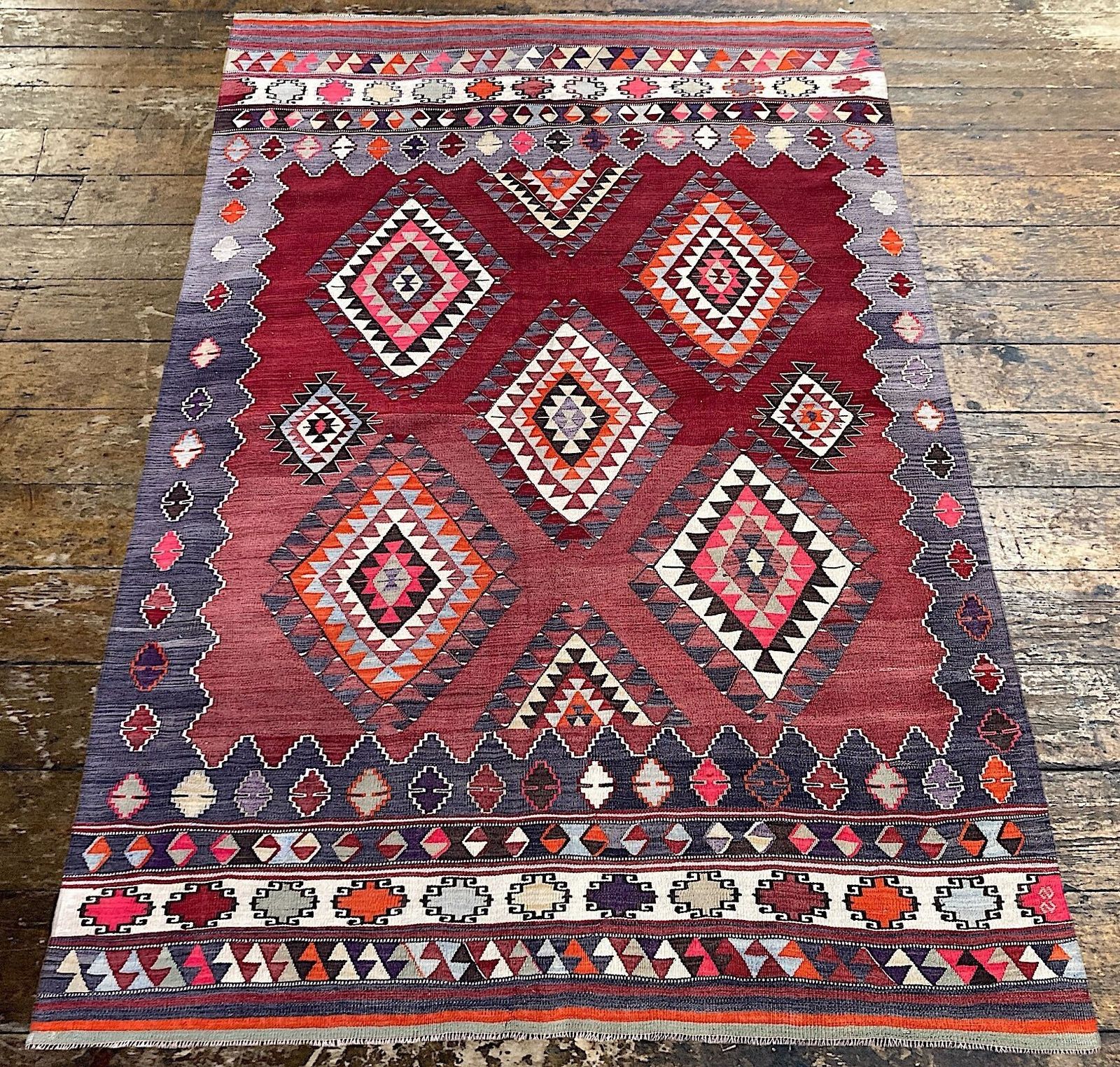 Vintage Anatolische kilim 2,50 m x 1,70 m photo Textiel