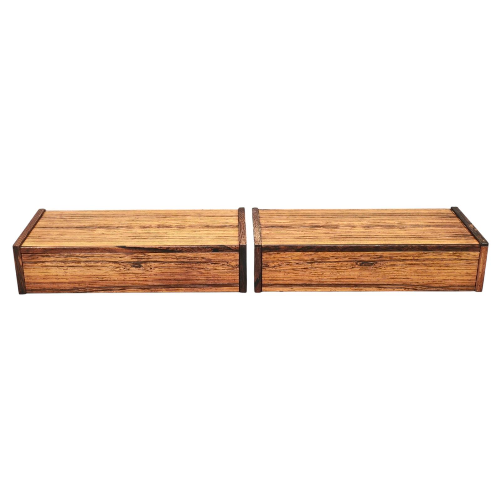 Pair Of Danish Rosewood Floating Bedside Tables, 1960s
