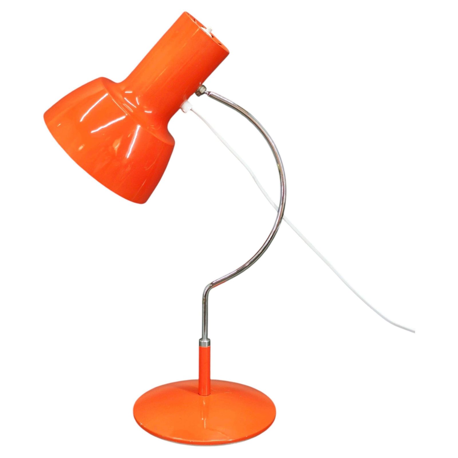 Lampe de table Josef Hůrka orange pour Napako, Tchécoslovaquie, années 1960