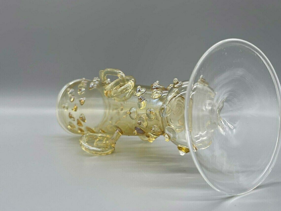 Cup With Knobs Or Chalice Murano Mouth Blown Around 1930 Art Deco photo buy