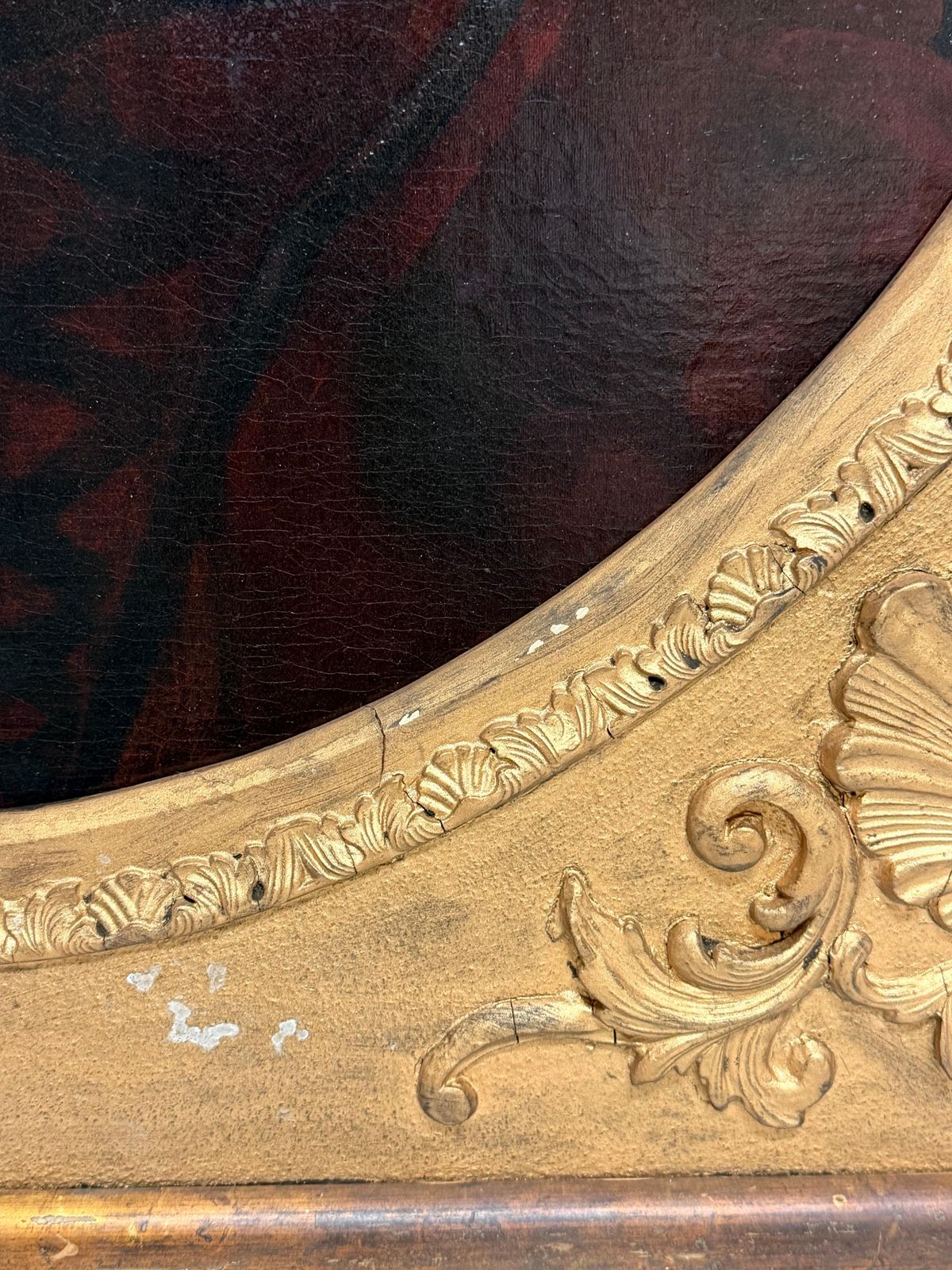 Portrait victorien d'une dame en robe rouge, peinture à l'huile britannique d'époque photo vintage