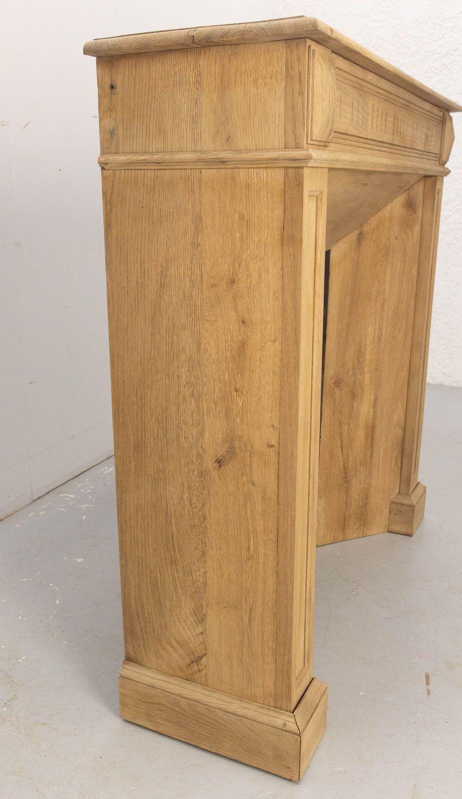 French Massive Fireplace Mantel Molded Oak, Circa 1890 photo for sale
