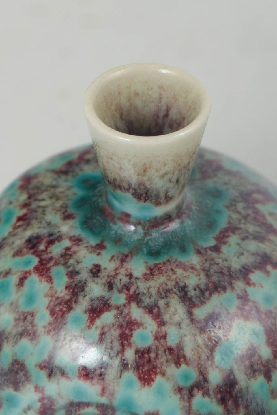 Berndt Friberg For Gustavsberg. Miniature Vase With Hare’s Fur Glaze. Mid 20th C photo for sale