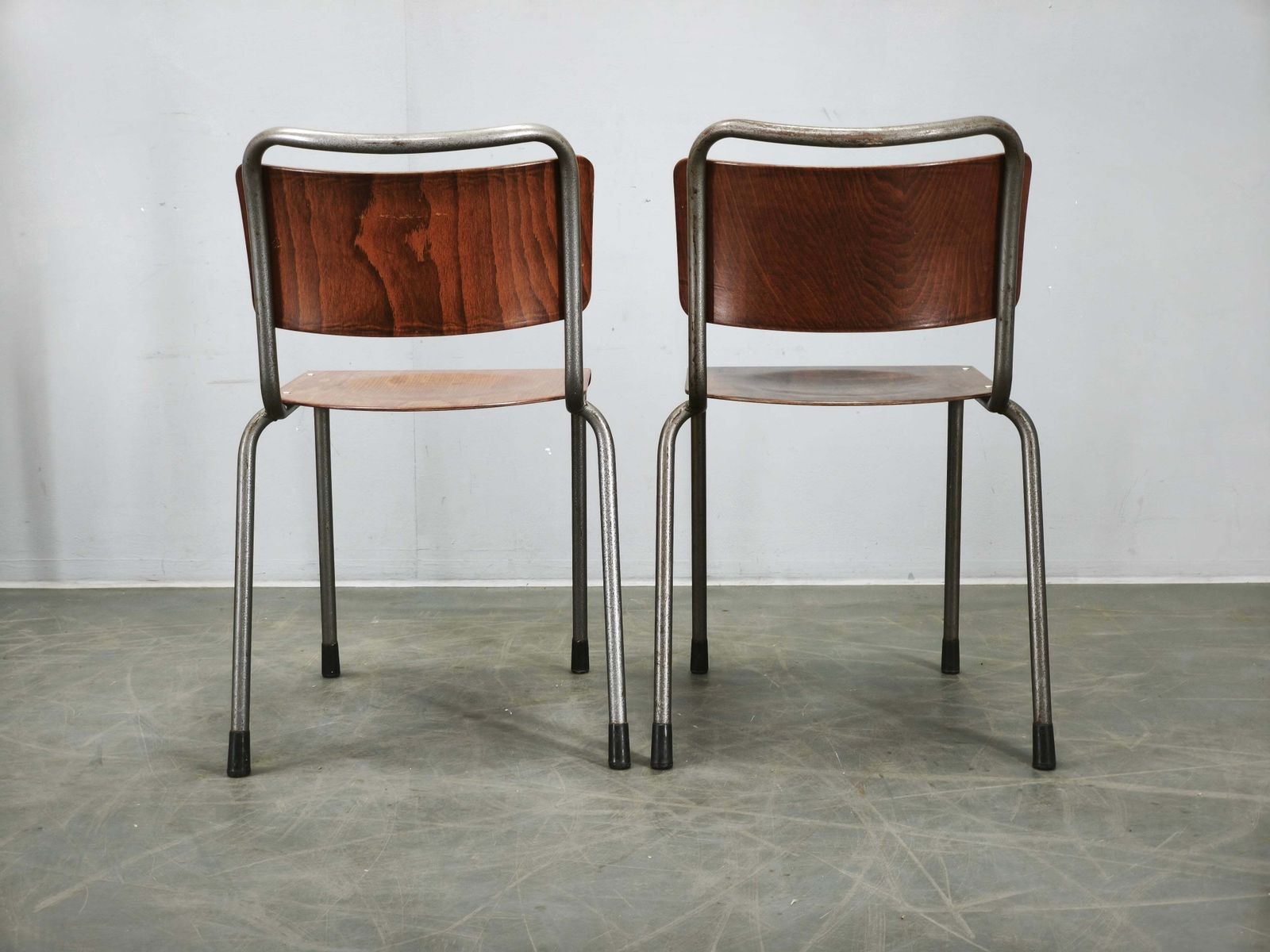 Set van 6 Gispen 106 Nederlandse Industriële Multiplex Stoelen, jaren 1960 photo vinterior