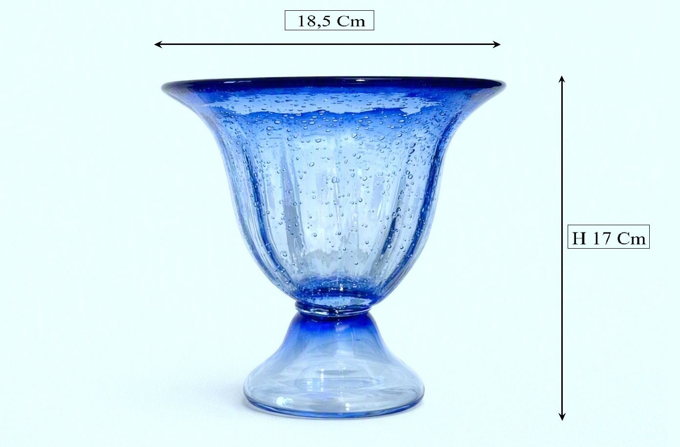 Pauly & Co. / Glass Vase Cobalt Blue / Art Deco Murano Glass '50 photo 450.0