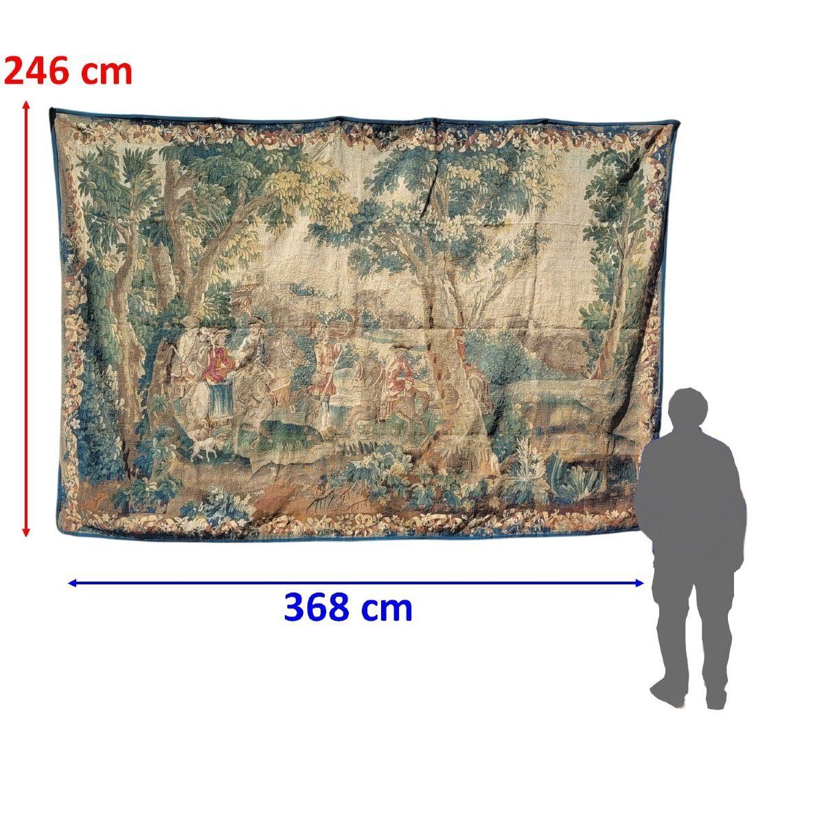 Hofelijke Stoet, 246x368 cm, Wollen Wandtapijt, Eind 17e - Begin 18e Eeuw photo furniture