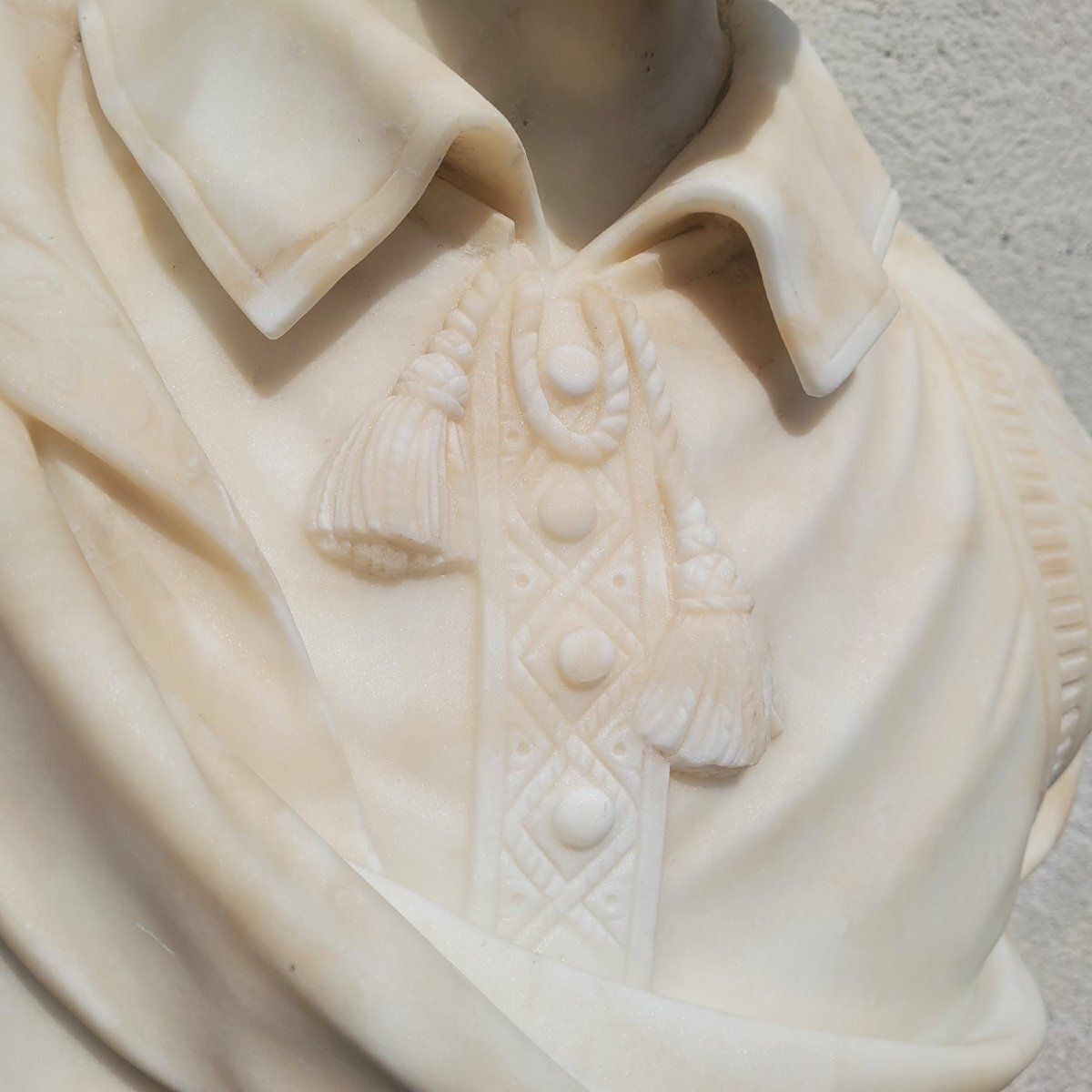 Buste de Shakespeare, H. 70 cm, marbre blanc, XIXe siècle photo for sale