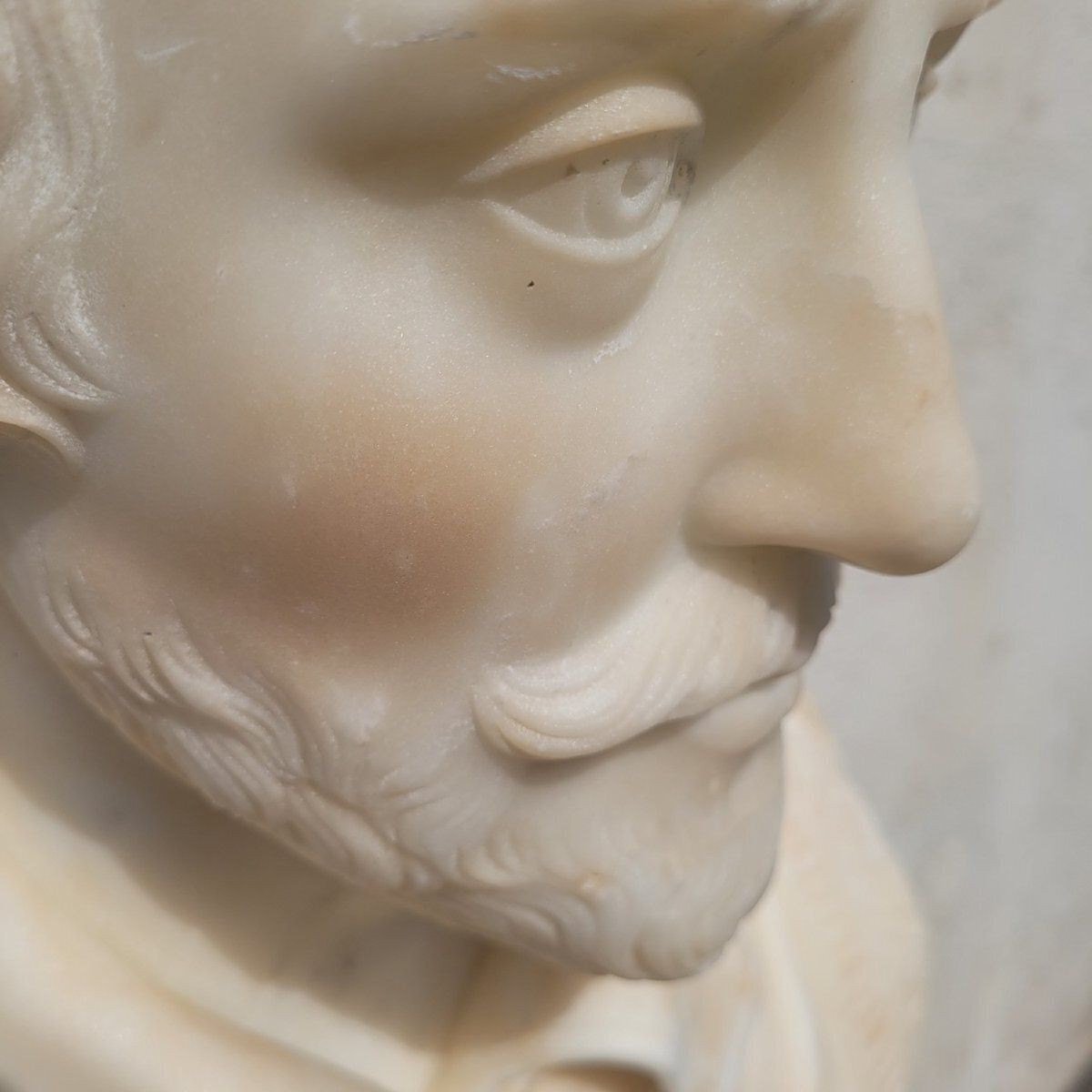 Buste de Shakespeare, H. 70 cm, marbre blanc, XIXe siècle photo Art