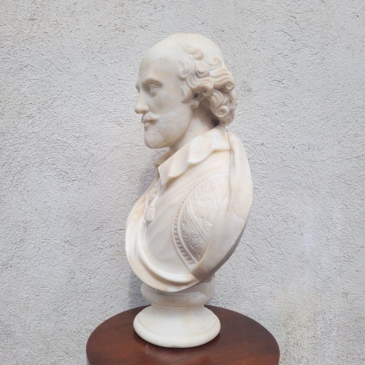 4800.0 Buste de Shakespeare, H. 70 cm, marbre blanc, XIXe siècle photo