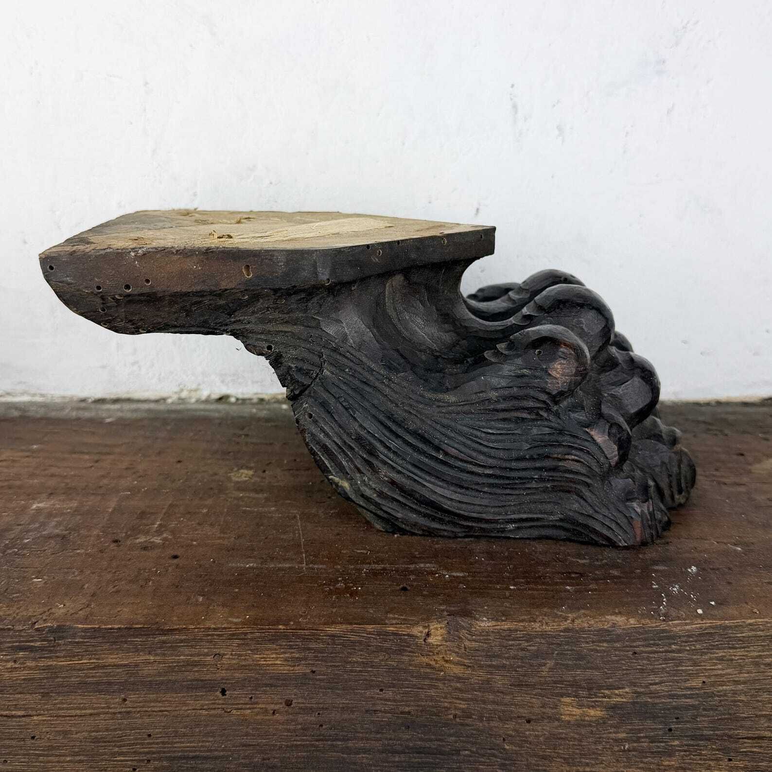 A Pair Of Antique Carved Wood Lion Paws, Large Italian Architectural Salvage Lion Feet photo 290.0