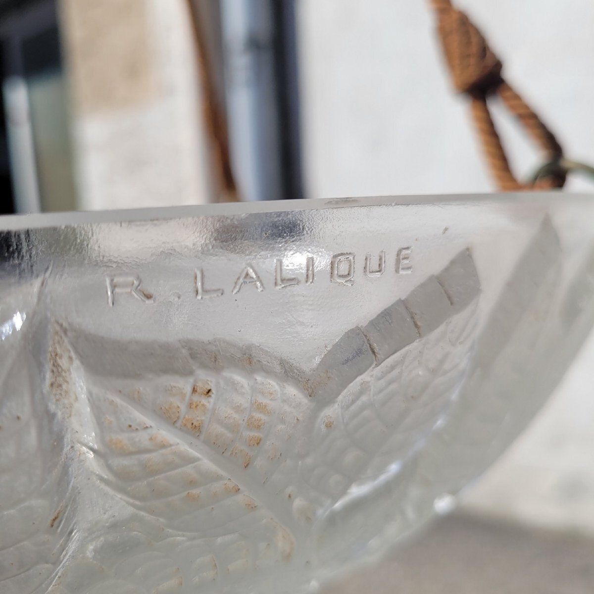 Suspension R Lalique « Charmes » en verre, Art Nouveau photo Luminaires
