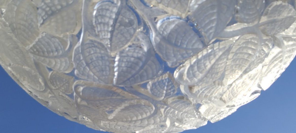Suspension R Lalique « Charmes » en verre, Art Nouveau photo vintage