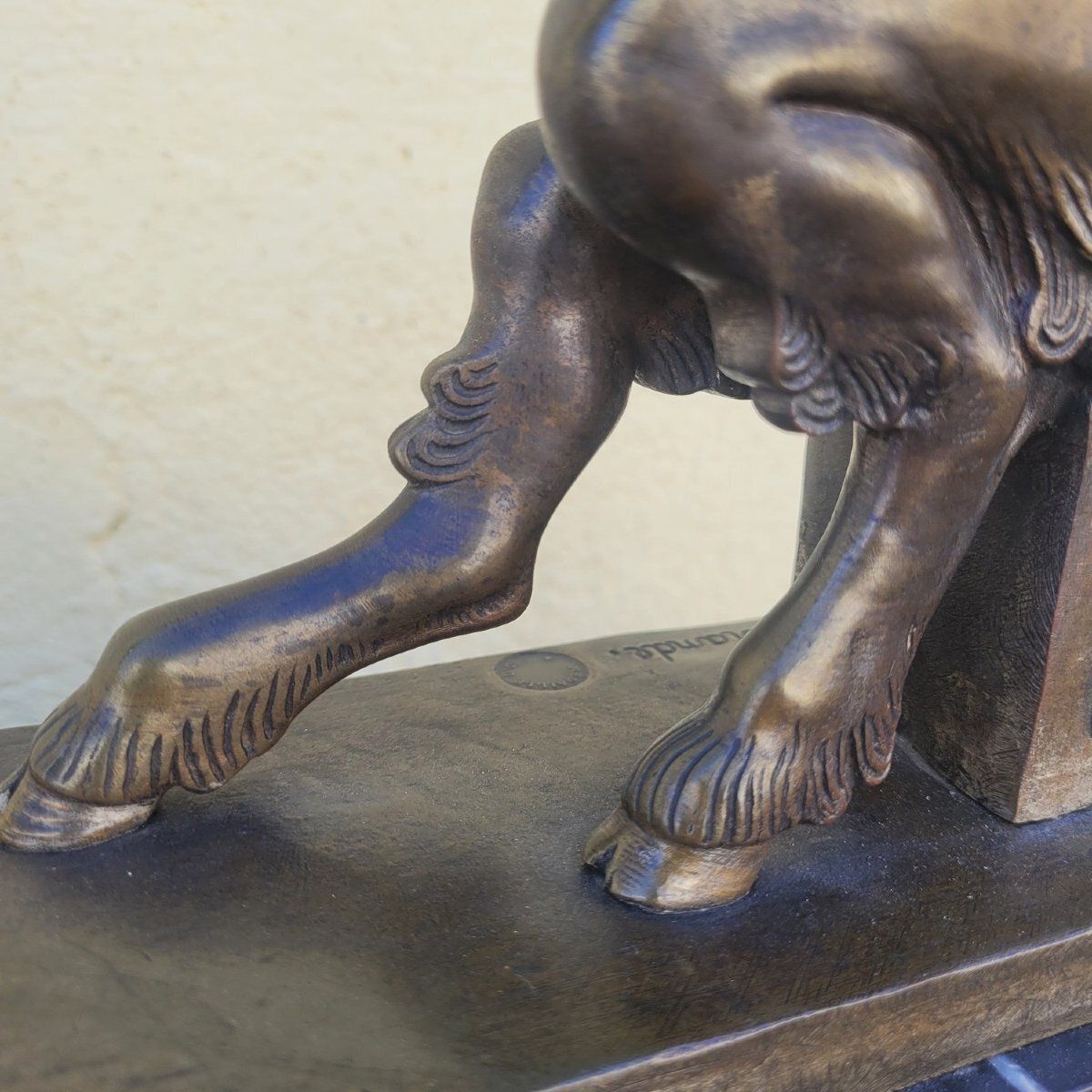 Jd Guirande, Dancer With A Thyrsus Art Deco Bronze 20th Century photo Art