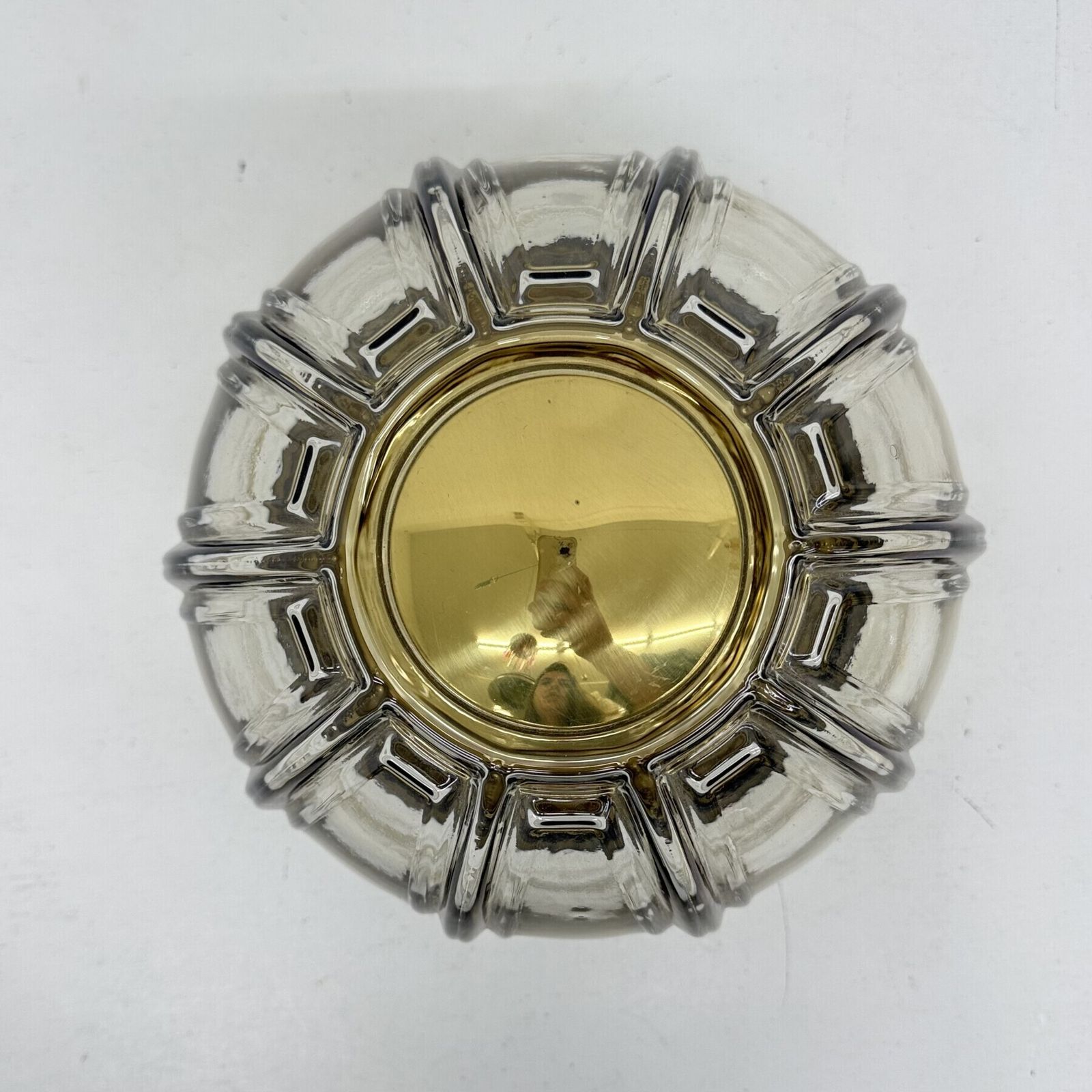 Limburg Galshütte Topaz Toned Glass Flush Mount Wall Light Or Sconce , jaren 1970 , Duitsland