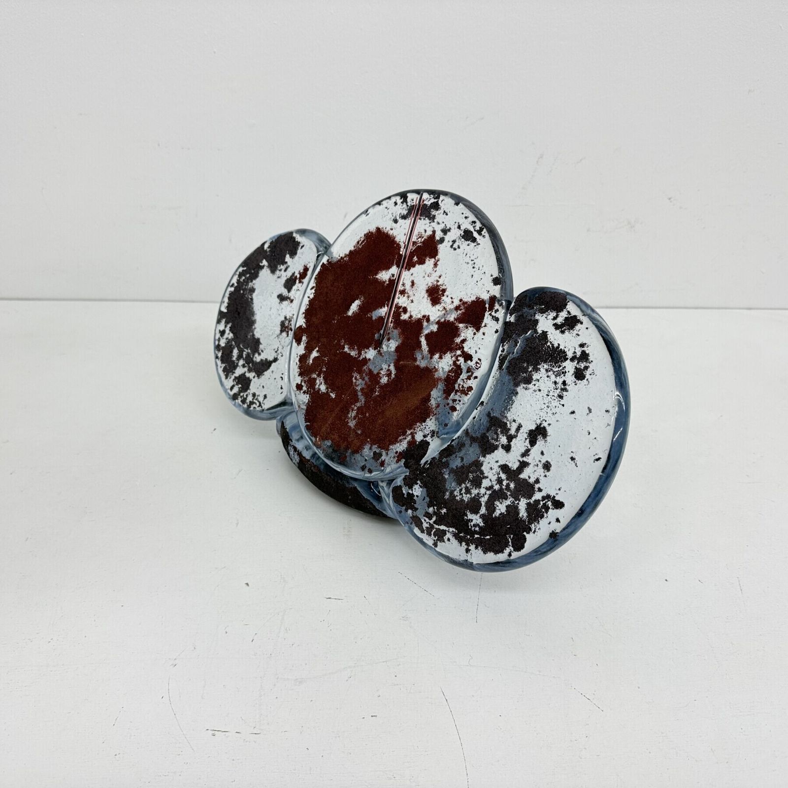 Sculpture abstraite en verre mid-century, années 1970 photo vinterior