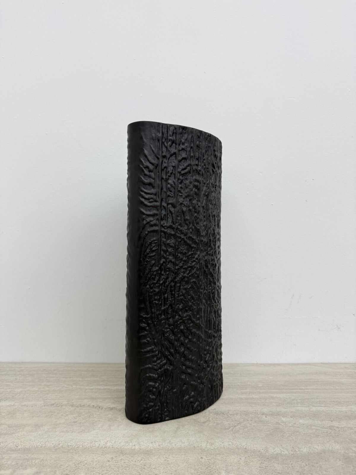 Xxl Large Black Bisque Black Porcelain Vase By Martin Freyer For Rosenthal , 1970s