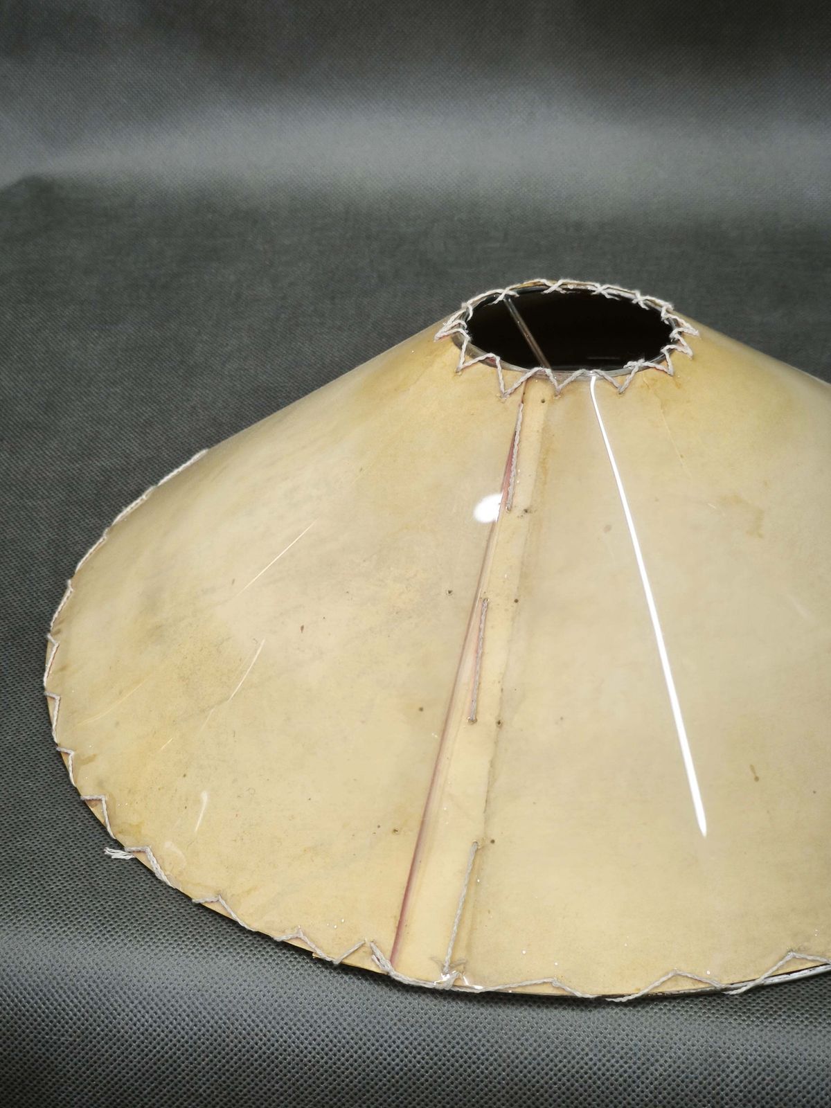 1960s Space Age Tripod Wood Table Lamp With Original Shade, Czechoslovakia photo for sale