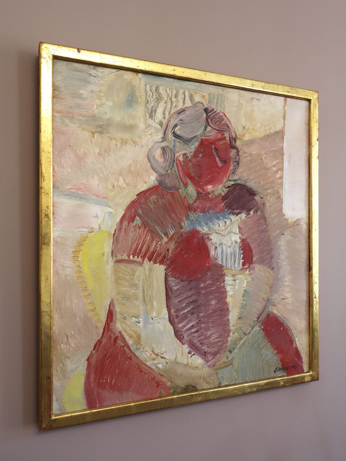 Portrait In Crimson Oil Painting photo 1034.0