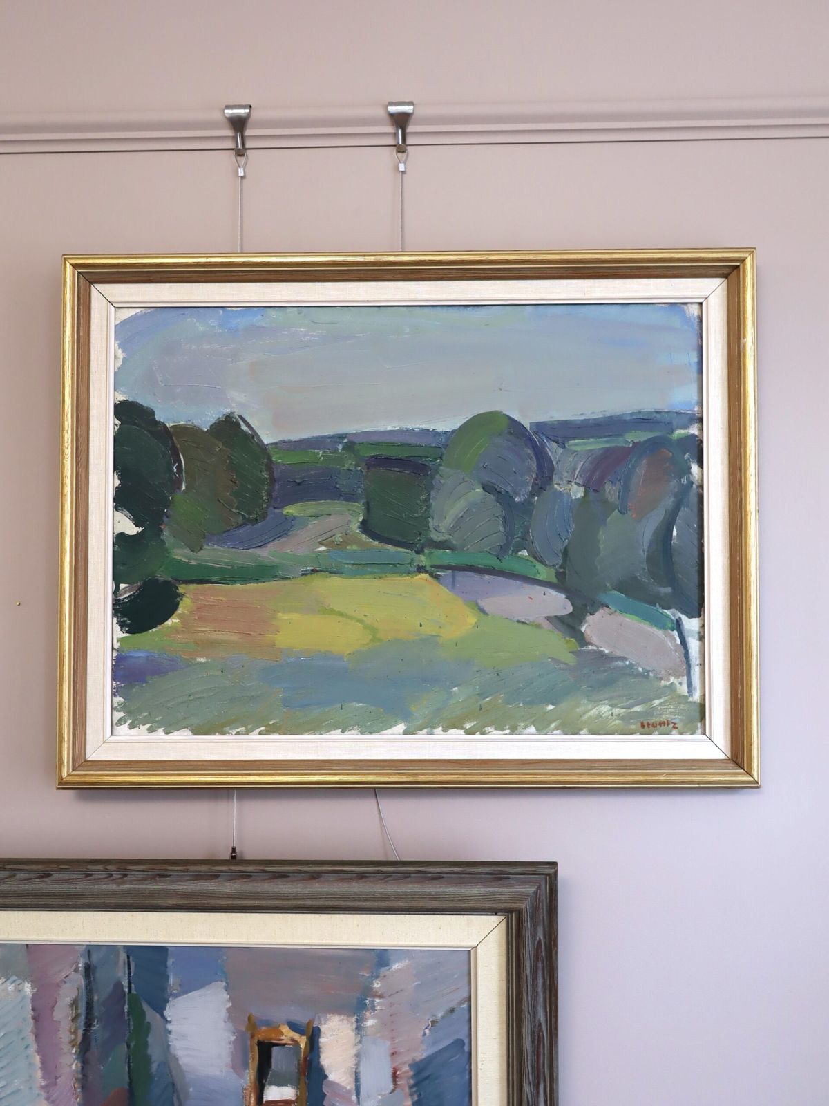 Fields Beyond In Oil Onto Canvas photo furniture