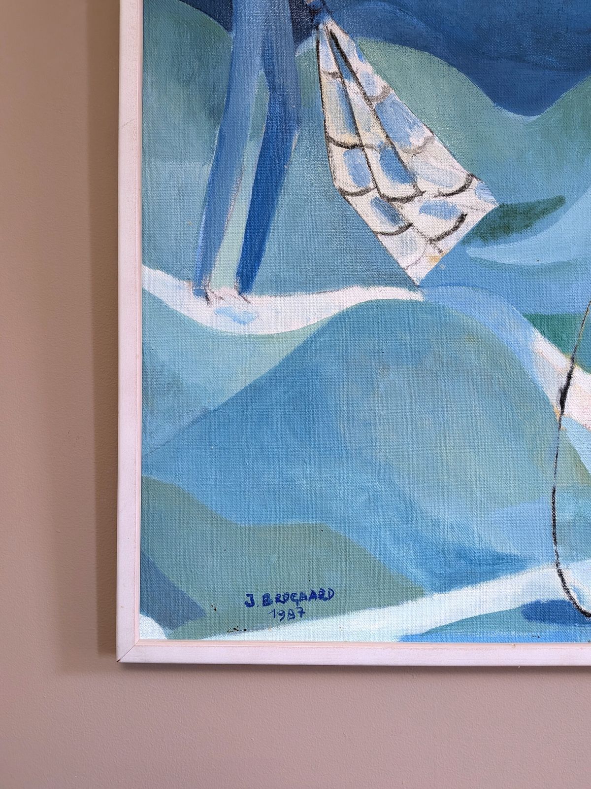 Figures By The Sea In Oil Onto Canvas photo 1007.0