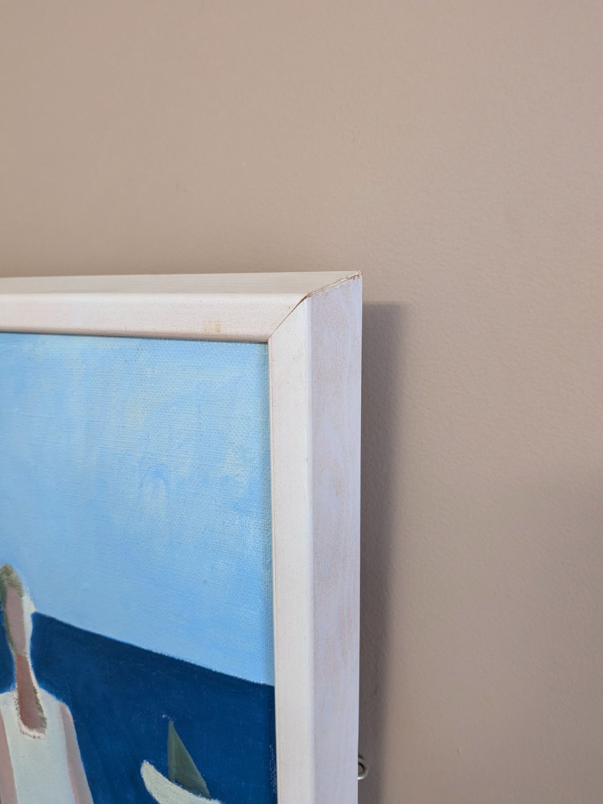 Figures By The Sea In Oil Onto Canvas photo vinterior