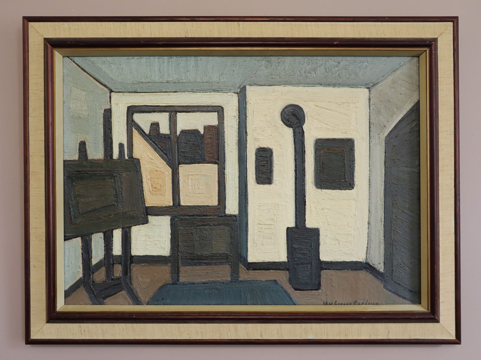 Het atelier - olieverfschilderij
