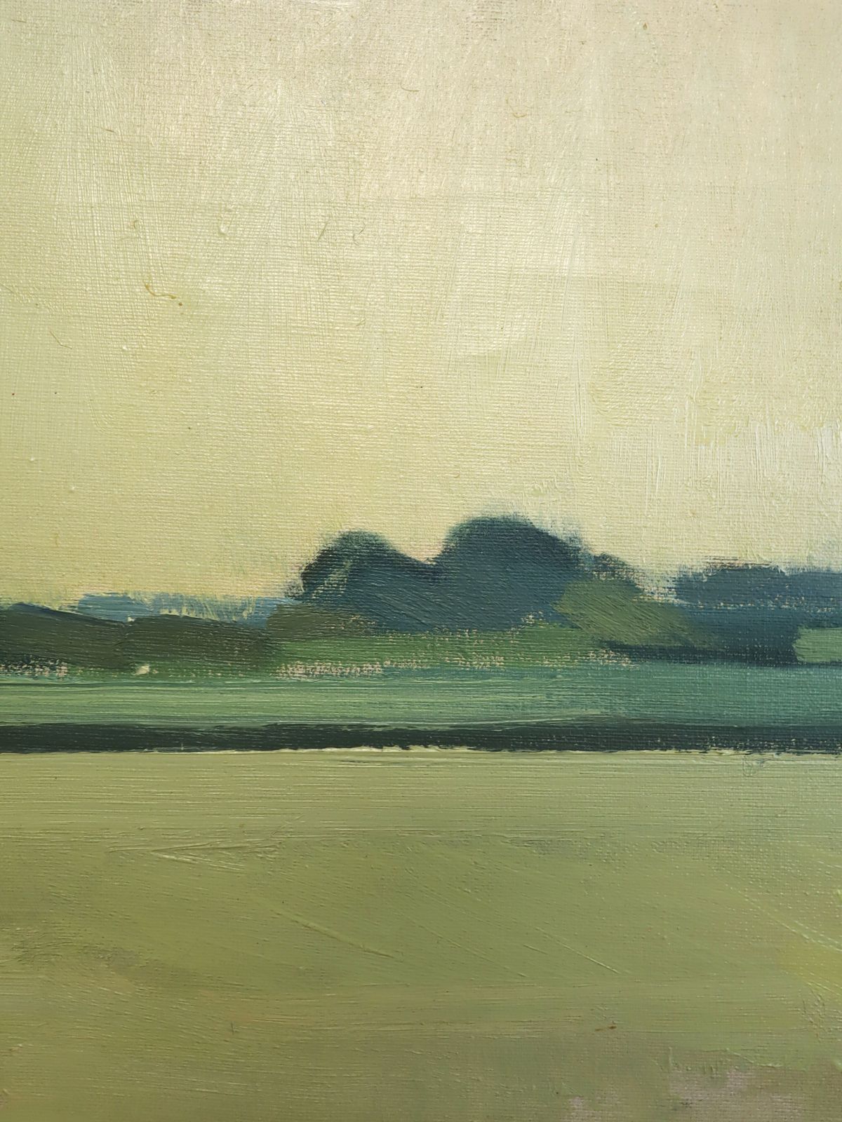 The Distant Green In Oil Onto Canvas photo buy