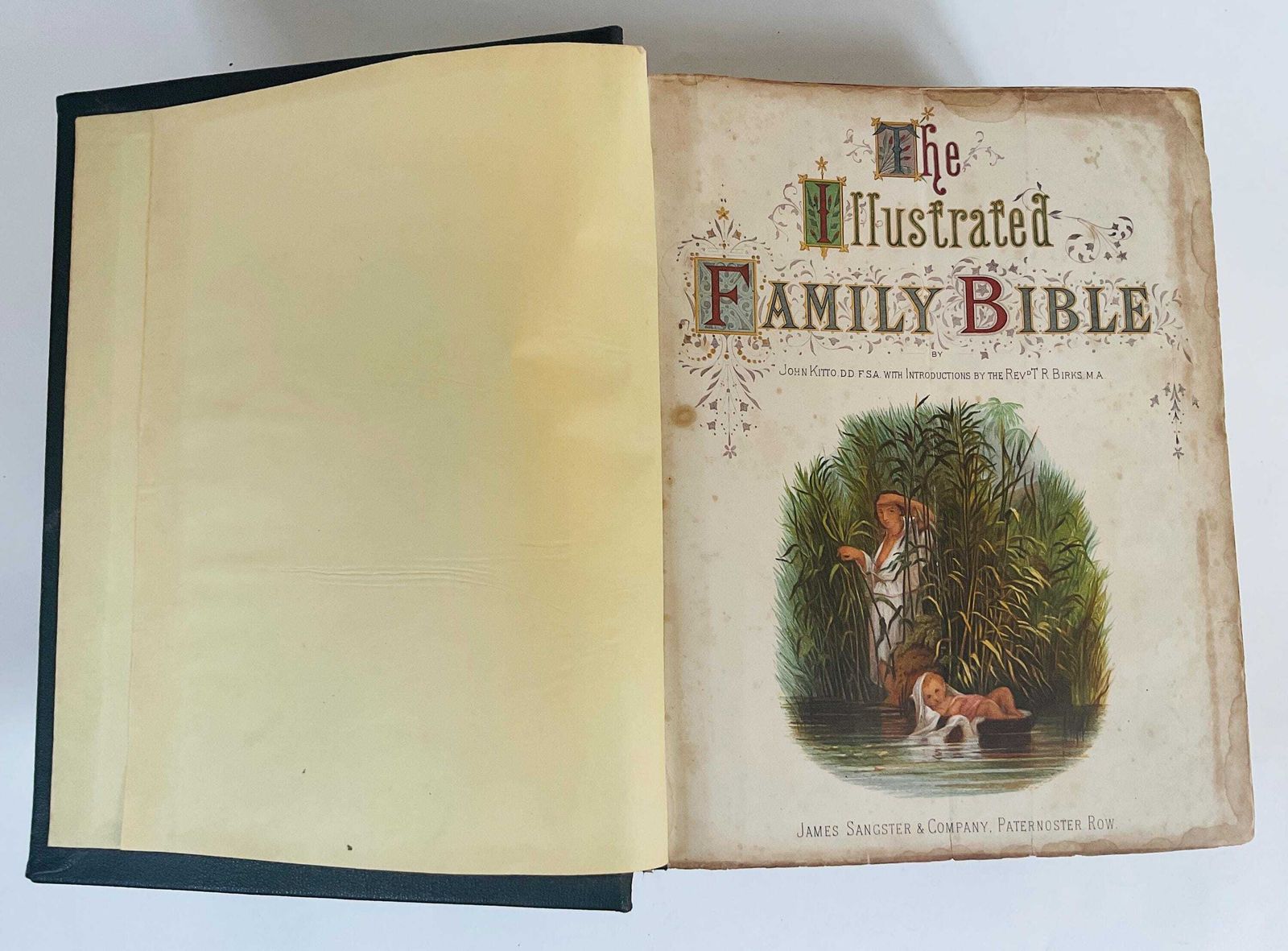 Monumental Victorian Antique Family Bible 1870s James Sangster Folio Rebound In Leather With Slipcase 18.5 Lbs 1,200+ Engravings photo vinterior