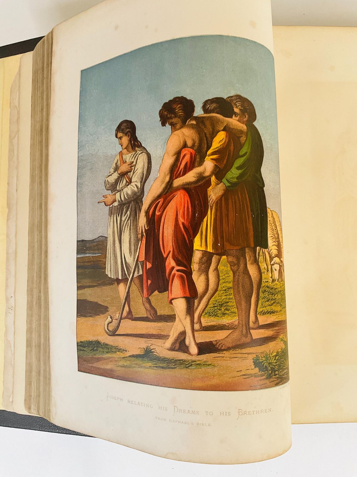 photo for sale Monumentale Victoriaanse antieke familiebijbel jaren 1870 James Sangster folio, opnieuw ingebonden in leer met foedraal, 8,4 kg, 1.200+ gravures