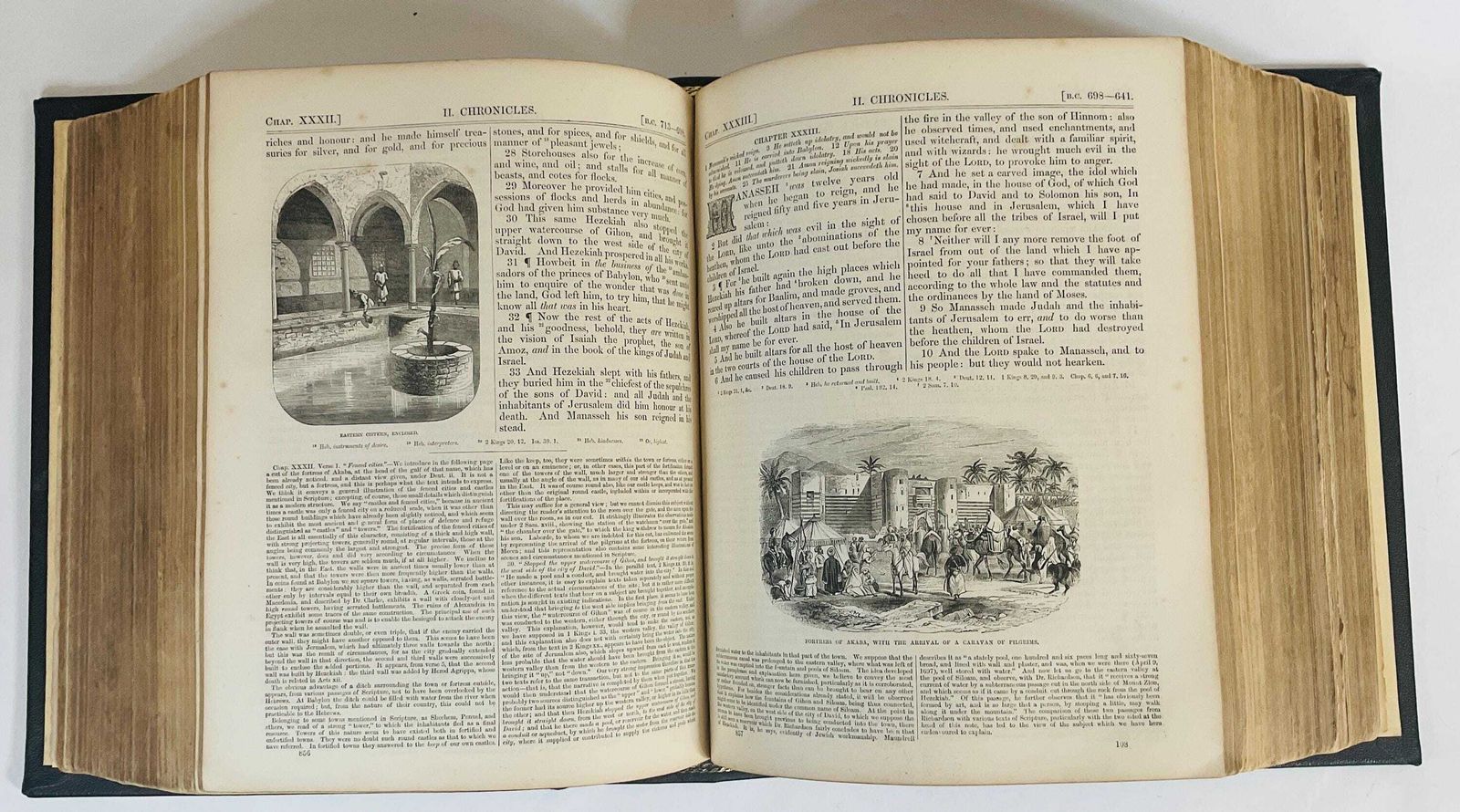 photo vinterior Monumentale Victoriaanse antieke familiebijbel jaren 1870 James Sangster folio, opnieuw ingebonden in leer met foedraal, 8,4 kg, 1.200+ gravures