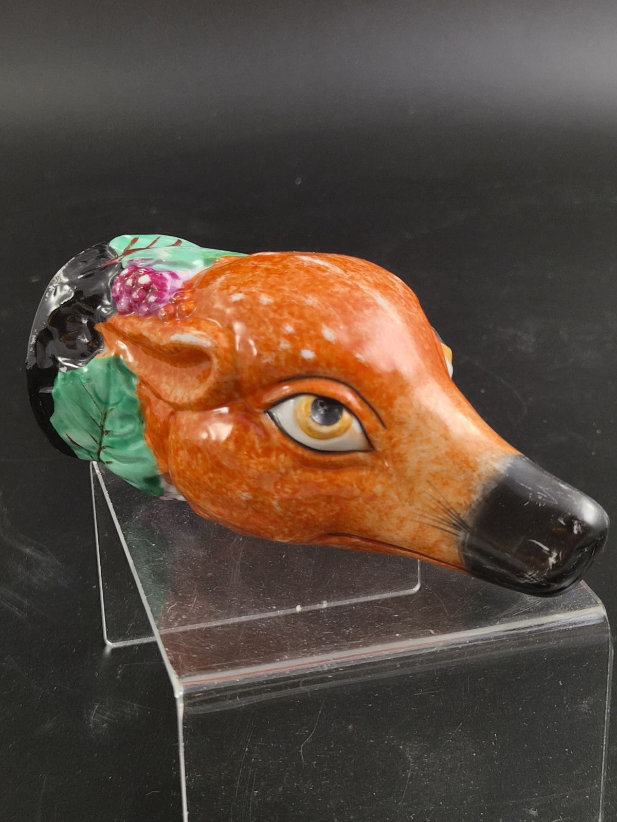 Zeldzame Royal Staffordshire Porcelain Stirrup Cup, ca. 1820 1840 photo for sale