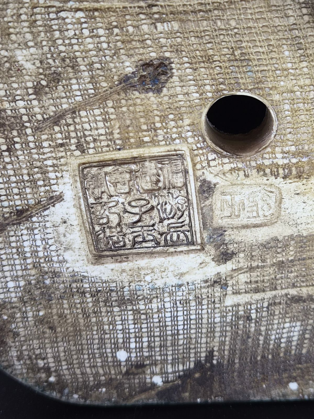 Kunst Zeldzaam groot 56 cm Chinees porseleinen Qing-keizerspaar, Fujian Huiguan-merk photo