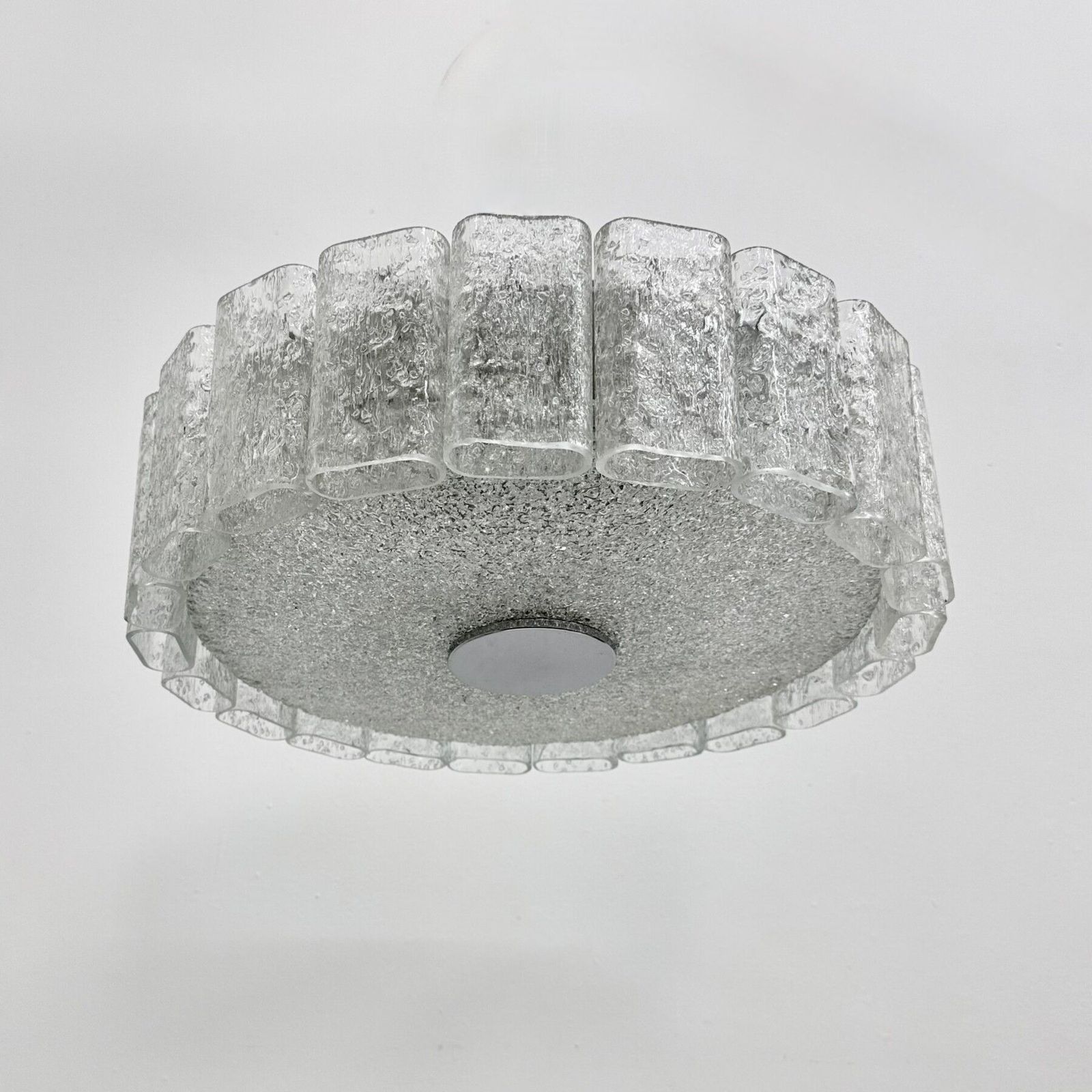 Plafonnier mid-century à tubes en verre Doria Leuchten, Allemagne, années 1960 photo furniture